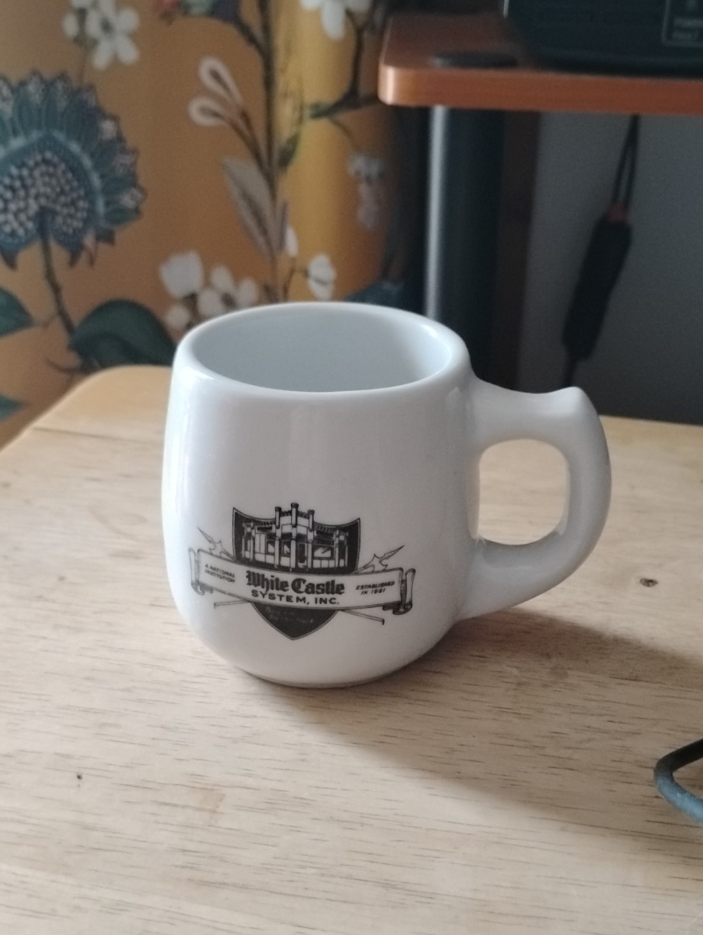 Vintage Ashtray White Castle Ceramic Coffee Mug